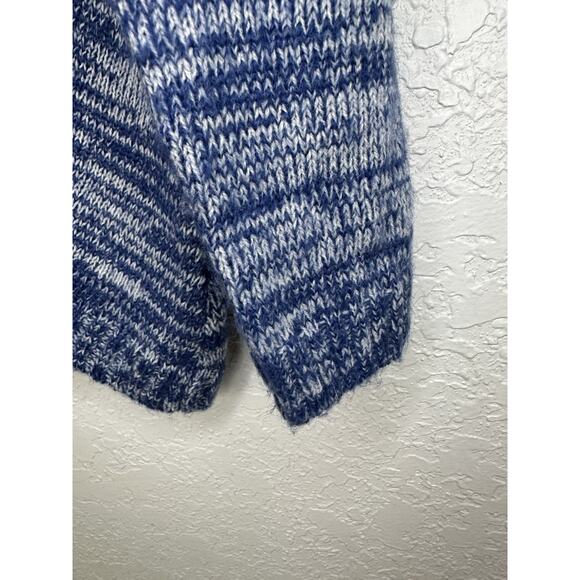 Express Sweater Oversized Cowl Neck Blue Marled XS Woman’s Acrylic / Wool - Picture 8 of 12